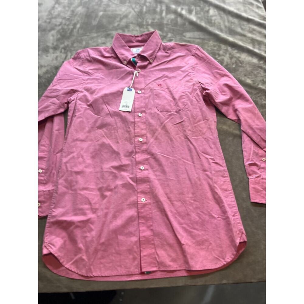 New NWT Southern Tide Classic Fit Sangria Red Shirt Long Sleeve Mens Small